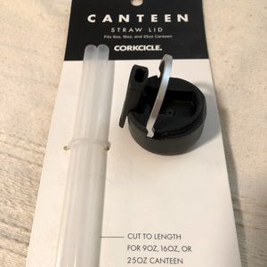 BNIP CORKCICLE CANTEEN Straw Lid-Fits 9oz, 16oz, and 25oz Canteen Never opened